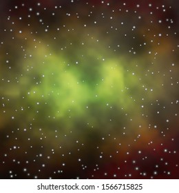 Dark Green, Yellow vector background with colorful stars. Colorful illustration with abstract gradient stars. Pattern for wrapping gifts.
