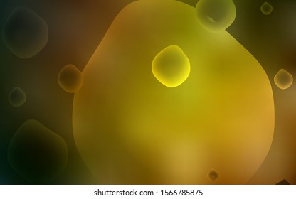 Dark Green, Yellow vector background with lava shapes. Geometric illustration in memphis style with gradient.  Pattern for your business design.