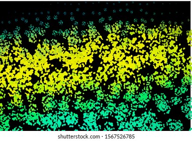 Dark Green, Yellow vector background with abstract forms. Colorful chaotic forms with gradient in modern style. Best smart design for your business.