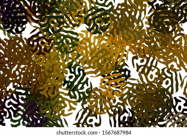 Dark Green, Yellow vector background with abstract shapes. Simple colorful illustration with abstract gradient shapes. Simple design for your web site.