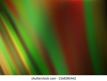 Dark Green, Yellow vector background with liquid shapes. Glitter abstract illustration with wry lines. New composition for your brand book.