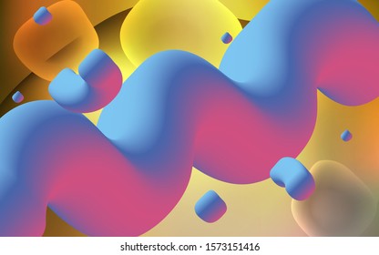 Dark Green, Yellow vector background with lamp shapes. Modern gradient abstract illustration with bandy lines. Textured wave pattern for backgrounds.