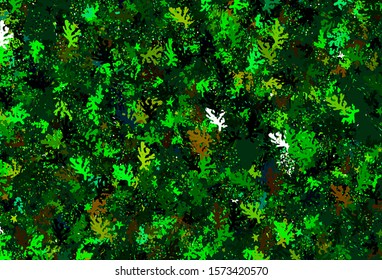 Dark Green, Yellow vector background with abstract shapes. Illustration with colorful gradient shapes in abstract style. Modern design for your business card.