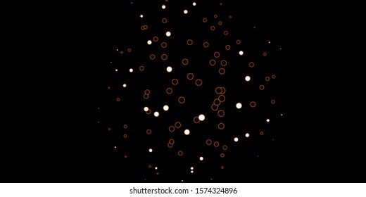 Dark Green, Yellow vector background with bubbles. Glitter abstract illustration with colorful drops. Design for your commercials.