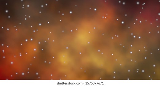 Dark Green, Yellow vector background with small and big stars. Colorful illustration with abstract gradient stars. Pattern for websites, landing pages.