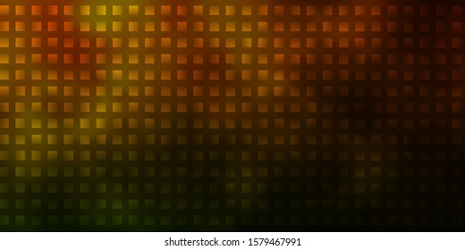 Dark Green, Yellow vector background in polygonal style. Rectangles with colorful gradient on abstract background. Best design for your ad, poster, banner.