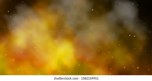 Dark Green, Yellow vector background with small and big stars. Colorful illustration in abstract style with gradient stars. Pattern for websites, landing pages.