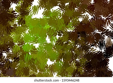 Dark Green, Yellow vector background with stright stripes. Colorful shining illustration with lines on abstract template. Pattern for ad, booklets, leaflets.