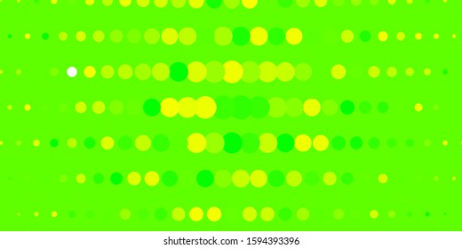 Dark Green, Yellow vector background with bubbles. Modern abstract illustration with colorful circle shapes. Design for posters, banners.