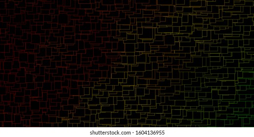Dark Green, Yellow vector background in polygonal style. Abstract gradient illustration with rectangles. Best design for your ad, poster, banner.