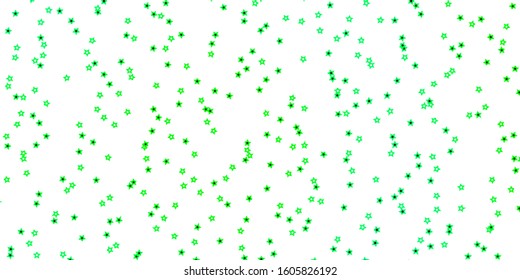 Dark Green, Yellow vector background with colorful stars. Blur decorative design in simple style with stars. Design for your business promotion.