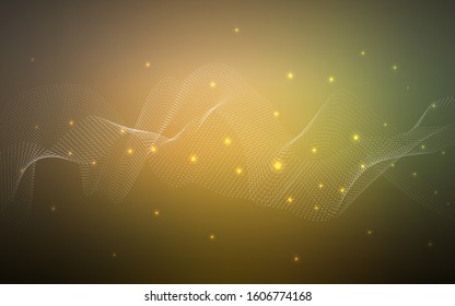 Dark Green, Yellow vector background with dots. Abstract illustration with colored bubbles in nature style. The pattern can be used for aqua ad, booklets.