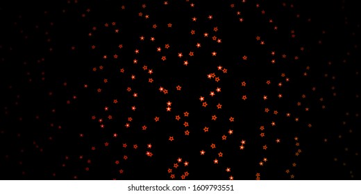 Dark Green, Yellow vector background with small and big stars. Shining colorful illustration with small and big stars. Best design for your ad, poster, banner.