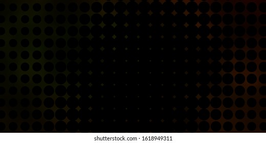 Dark Green, Yellow vector background with bubbles. Abstract illustration with colorful spots in nature style. Design for posters, banners.