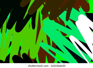Dark Green, Yellow vector background with stright stripes. Colorful shining illustration with lines on abstract template. Pattern for ad, booklets, leaflets.