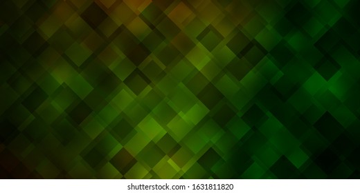 Dark Green, Yellow vector background with rectangles. Colorful illustration with gradient rectangles and squares. Pattern for commercials, ads.