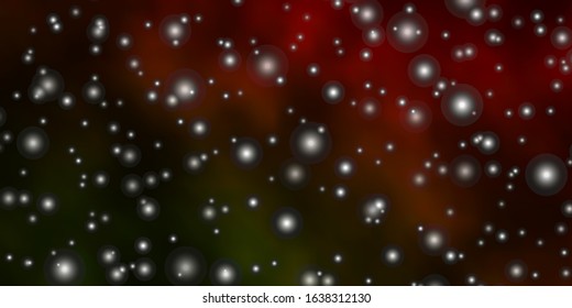 Dark Green, Yellow vector background with colorful stars. Modern geometric abstract illustration with stars. Theme for cell phones.