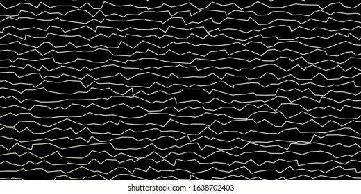 Dark Green, Yellow vector background with curved lines. Colorful illustration, which consists of curves. Smart design for your promotions.