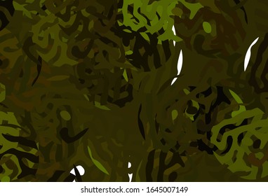 Verde oscuro, fondo vectorial amarillo con formas abstractas. Ilustración con formas de degradado coloridas en estilo abstracto. Fondo para un teléfono móvil.