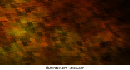 Dark Green, Yellow vector background in polygonal style. New abstract illustration with rectangular shapes. Design for your business promotion.