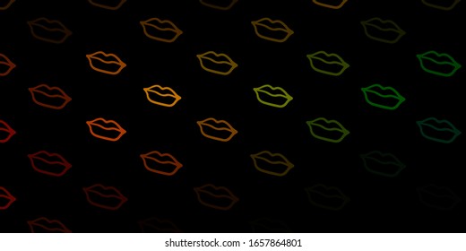 Dark Green, Yellow vector background with woman symbols. Colorful illustration with gradient feminism shapes. Simple design for your web site.