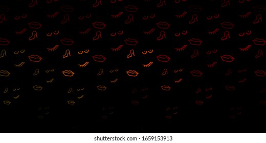 Verde oscuro, fondo vectorial amarillo con símbolos femeninos. Diseño sencillo de estilo abstracto con activismo por los derechos de la mujer. Diseño elegante para tapizados.