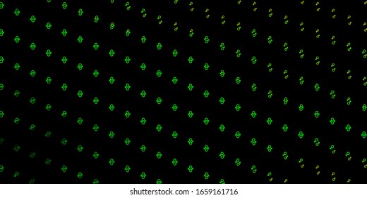 Dark Green, Yellow vector background with woman symbols. Colorful illustration with gradient feminism shapes. Best design to show the power of women.