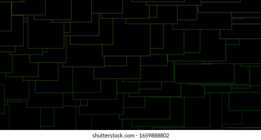 Verde oscuro, fondo vectorial amarillo con rectángulos. Nueva ilustración abstracta con formas rectangulares. Patrón para anuncios, anuncios.