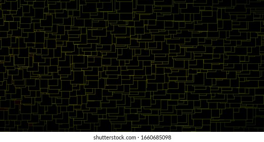 Dark Green, Yellow vector background in polygonal style. Rectangles with colorful gradient on abstract background. Modern template for your landing page.
