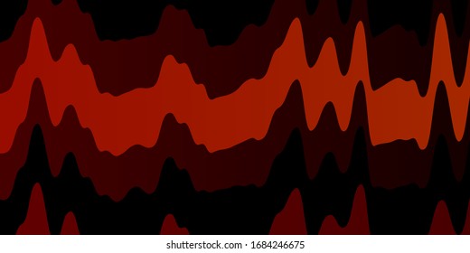 Dark Green, Yellow vector background with bent lines. Colorful abstract illustration with gradient curves. Best design for your ad, poster, banner.