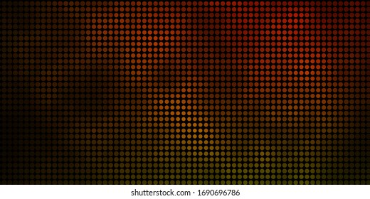 Verde oscuro, fondo vectorial amarillo con puntos. Ilustración abstracta moderna con formas de círculo coloridas. Patrón para papeles pintados, cortinas.