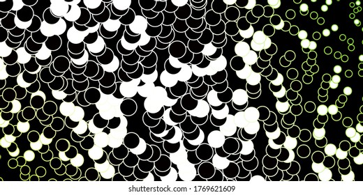 Dark Green, Yellow vector background with circles. Abstract colorful disks on simple gradient background. Pattern for websites, landing pages.