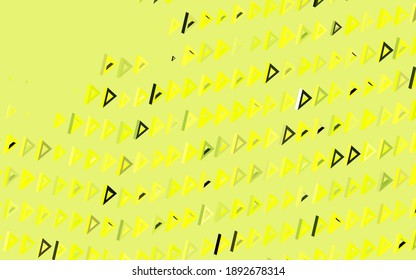 Dark Green, Yellow vector background with polygonal style. Illustration with set of colorful triangles. Simple design for your web site.
