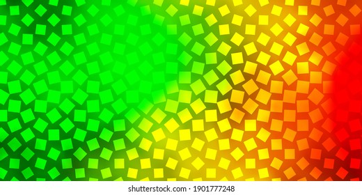 Dark Green, Yellow vector background with rectangles. Abstract gradient illustration with colorful rectangles. Pattern for commercials, ads.
