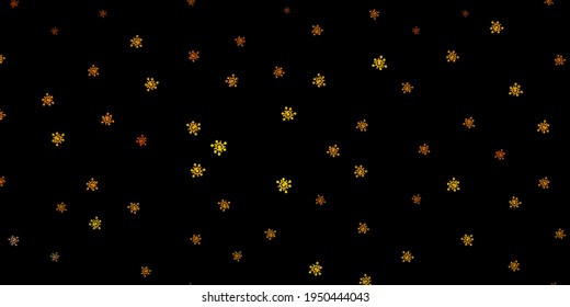 Dark green, yellow vector background with covid-19 symbols. Colorful abstract illustration with gradient medical shapes. Wallpaper for health protection.