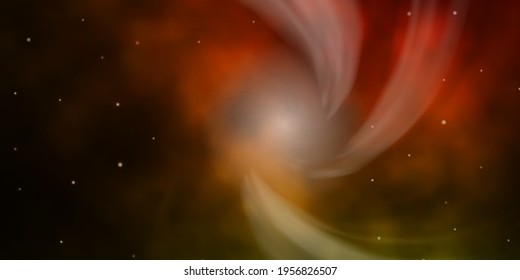 Dark Green, Yellow vector background with colorful stars. Blur decorative design in simple style with stars. Design for your business promotion.