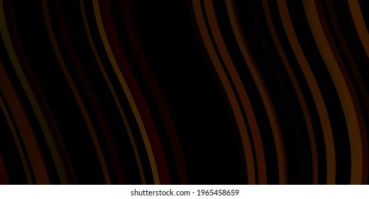 Dark Green, Yellow vector background with curves. Colorful illustration with curved lines. Pattern for booklets, leaflets.