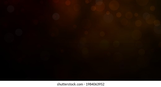 Dark Green, Yellow vector background with circles. Glitter abstract illustration with colorful drops. Pattern for business ads.