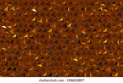 Dark Green, Yellow vector background with polygonal style. Illustration with set of colorful triangles. Simple design for your web site.