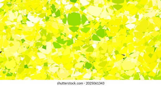 Dark Green, Yellow vector background with polygonal forms. Triangle shapes with colorful gradient in abstract style. Pattern for wallpapers.