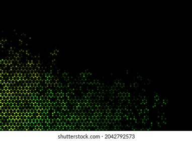 Verde oscuro, fondo vectorial amarillo con rectángulos. Hermosa ilustración con rectángulos y cuadrados. Fondo para teléfonos móviles.
