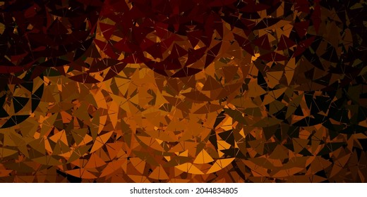Dark green, yellow vector background with triangles. Web material illustration with colorful abstract triangles. Pattern for promotions.