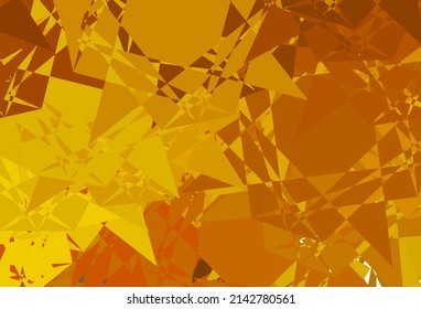 Verde oscuro, fondo vectorial amarillo con triángulos. Magnífica ilustración abstracta con formas triangulares, formas. Plantilla para comerciales.