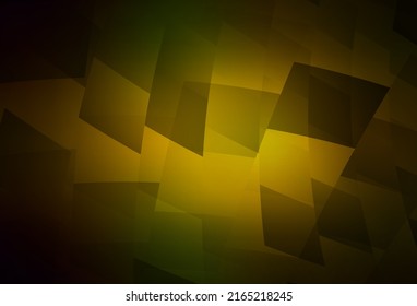 Dark Green, Yellow vector background in polygonal style. Modern abstract illustration with colorful rectangles. Pattern for busines ad, booklets, leaflets