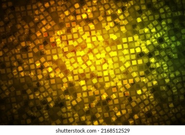 Dark Green, Yellow vector background in polygonal style. Modern abstract illustration with colorful rectangles. Pattern can be used for websites.