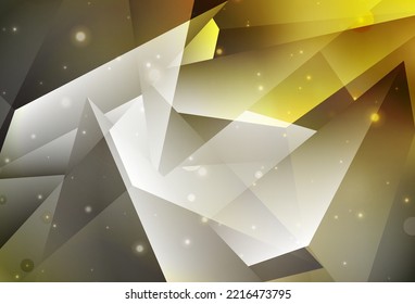 Dark Green, Yellow vector background with polygonal style. Modern abstract illustration with colorful triangles. Simple design for your web site.