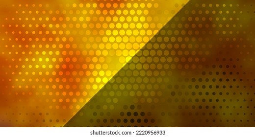 Dark Green, Yellow vector background with circles. Colorful illustration with gradient dots in nature style. Design for posters, banners.
