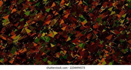 Dunkelgrüner, gelber Vektorhintergrund mit polygonalen Formen. Hervorragende abstrakte Illustration mit einer Reihe von bunten Dreiecken. Starten Sie Design für Inspiration.