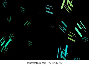 Verde oscuro, fondo vectorial amarillo con líneas rectas. Decoración borrosa de estilo sencillo con líneas. Patrón para sitios web, páginas de inicio.
