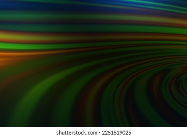 Verde oscuro, fondo vectorial amarillo con formas líquidas. Una ilustración de color completamente nueva al estilo de mármol. Plantilla para fondos de teléfonos móviles.